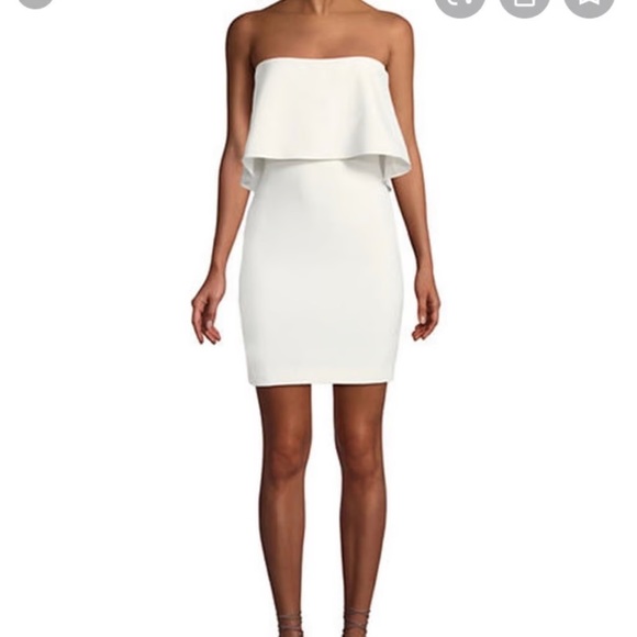 LIKELY Driggs Mini Strapless White Dress - Picture 1 of 3